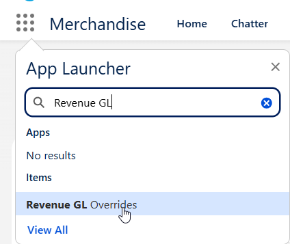 App Launcher with Revenue GL Override.png