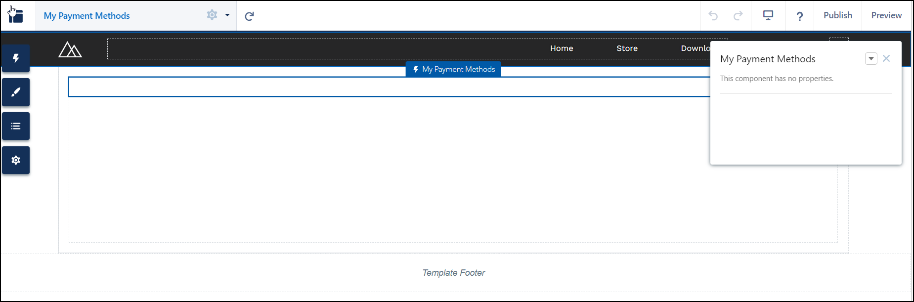 Figure 1. My Payment Methods LWC with configuration properties.png